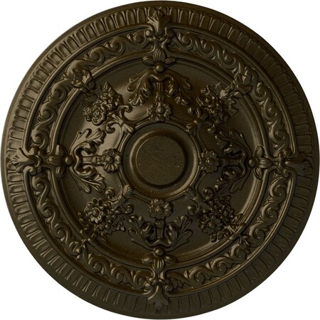 Vincent Ceiling Medallion (Fits Canopies Up To 6), Hand-Painted Green Gold, 26OD X 3P